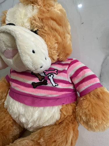 Perro De Peluche Super Suave Sweater Rosa Violeta Rosa