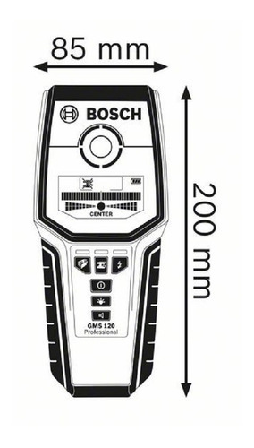 Detector De Materiales Bosch Gms 120 Madera Tensión Metales Color Azul