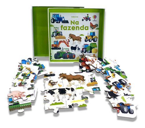 Na Fazenda: Livro Com Quebra Cabeça, De Sam Taplin. Editorial Usborne, Capa Mole, Edição 1 Em Português, 2023