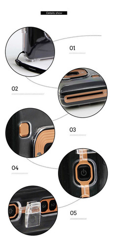 Mxg-sjpj Funda Protectora, Carcasa Rígida De Pvc Transparente A Prueb