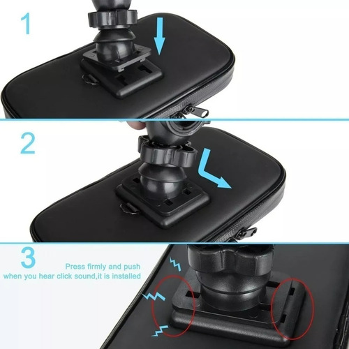 Soporte Holder Funda 360 Celular Gps Moto Bici Impermeable