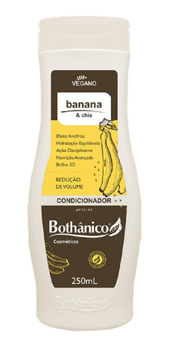 Kit Banana & Chia Shampoo E Condic Reduz Volume Bothânico