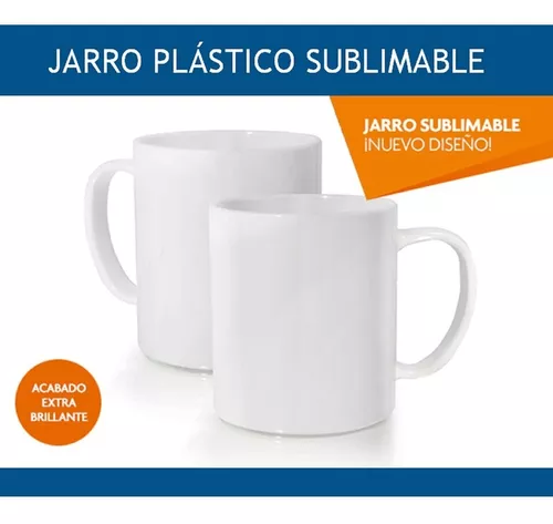 TAZA BLANCA PARA SUBLIMACIÓN DE PLÁSTICO