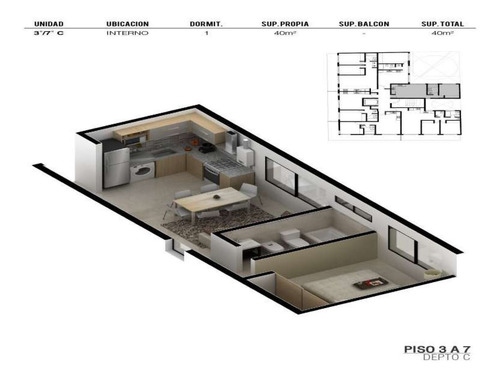 Imagen 3 de 9 de Increible Depto 1 Dorm En Venta - Bº Centro