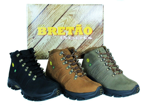 Imagem 6 de 9 de Coturno Bretão Boots Couro Nobuck Solado Adventure Trekking