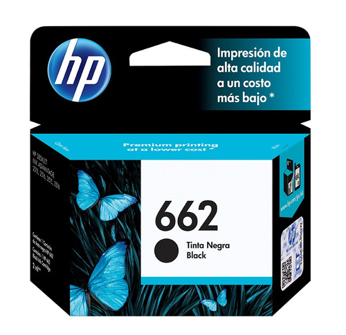 Cartucho De Tinta Hp 662 Negra Original 