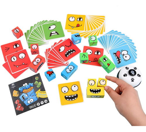 Juego De Cubo Mágico Que Cambia La Cara De Madera, Rompecabe