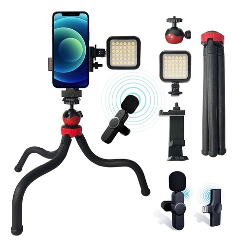 Kit De Vlogging De Video Kingbest Lav Mic, (trípode Flexible