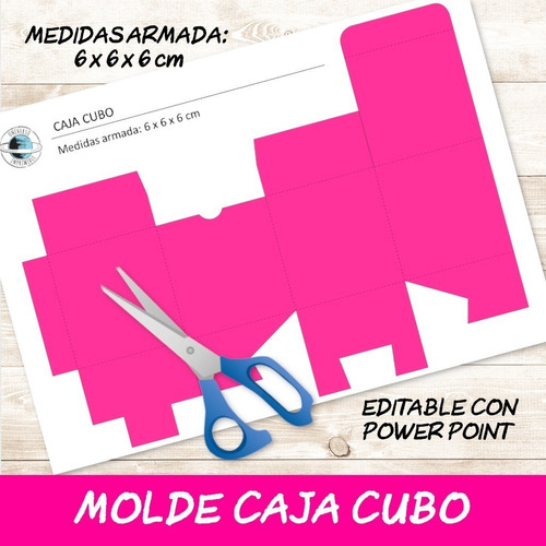 Pack Imprimible Molde Caja Cubo Cuadrada Editabl Power Point