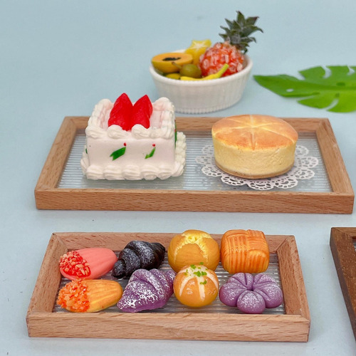 De Muñecas En Miniatura Bandeja Acrílica Juego De