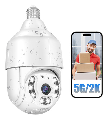 Ojr Cámara De Seguridad Con Bombilla Hd 2k Impermeable