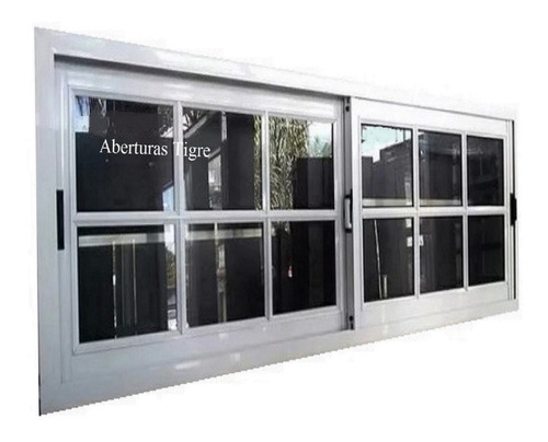 Ventanas Aluminio Blanco 100x60 Vidrio Repartido 4mm
