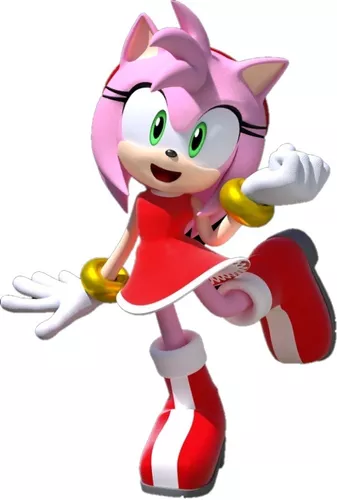 Personagem Vivo Mascote Fantasia Amy Rose- namorada do Sonic