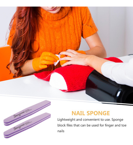 10 Limas De Uñas Con Forma De Minibloque, Esponja Para El Cu
