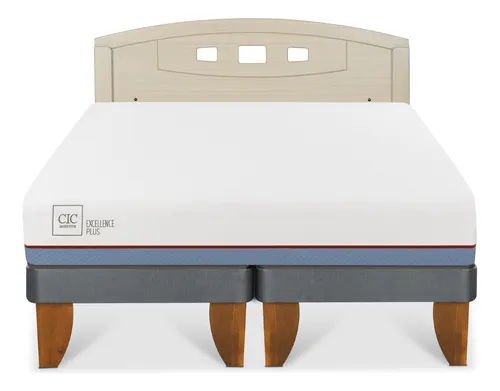Cama Europea Excellence Plus 2 Plazas+respaldo Gales Alpino