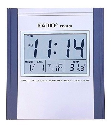 Reloj Kadio Digital Rectangular Calendario Hogar Kd-3808