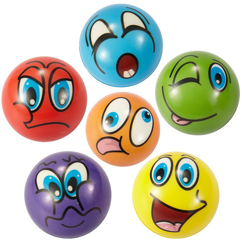 Conjunto De 24 Emoji Espuma De La Cara De Estrés Suave Bolas