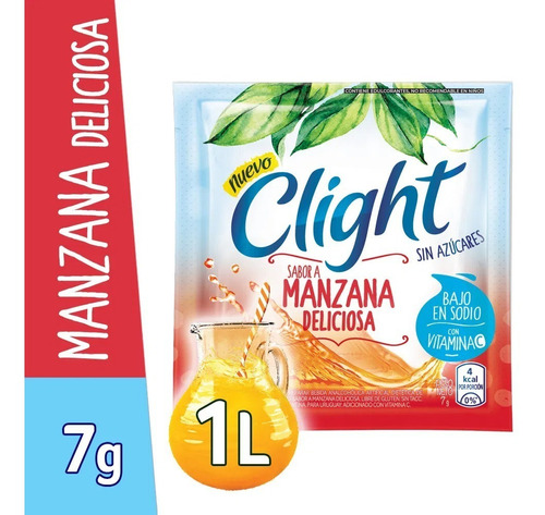 Jugo En Polvo Clight Sabor Manzana 7 Gr