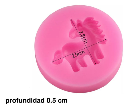 Molde Silicon Unicornio Cuerpo Completo Mini 2.8 X 2.9 Cm