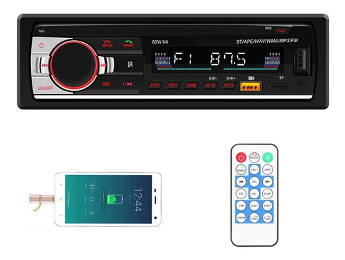 Autoestéreo para auto Genérica JSD-530 con USB, bluetooth y lector de tarjeta SD