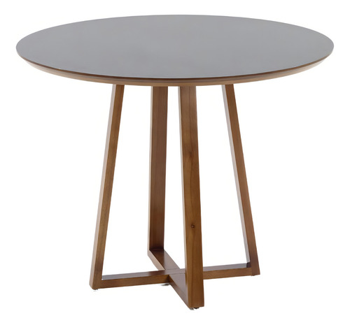 Mesa De Jantar Redonda Lara Premium 100cm - Cor Preto