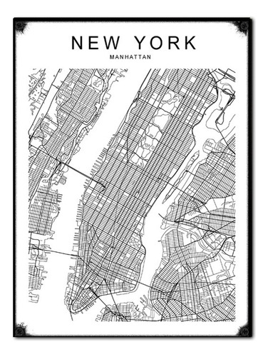 Cuadros Vintage Ciudades New York Barcelona Poster No Chapa