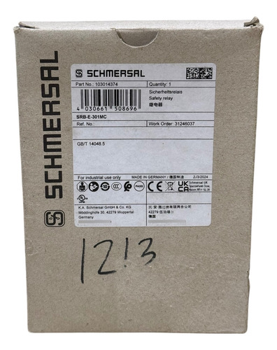 Rele De Seguridad Schmersal Srb-e-301mc 103014374