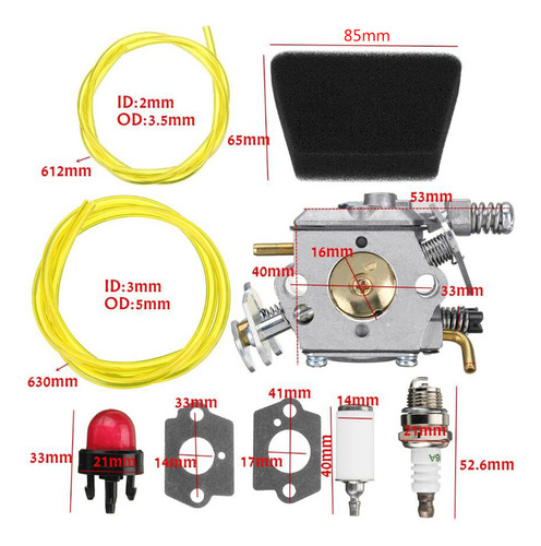 Carb Kit 545081885 For Poulan 1950 2050 2150 2375 Wt 891 662