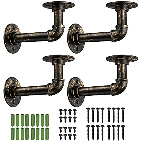 Soportes De Estante De Tubería 4 Paquetes, Estantes Fl...