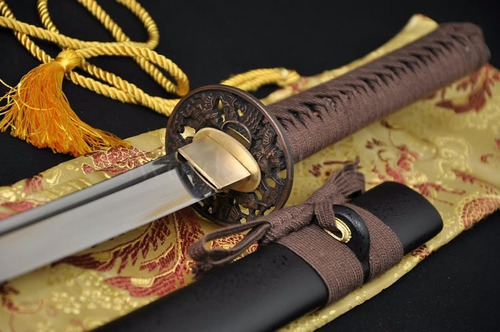 Imagem 5 de 9 de Katana Forjada Tradicional Original Aço Dobrado Espada Corte