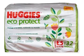 Pañales Ecologico Huggies Eco Protect Etapa 5 32pzas