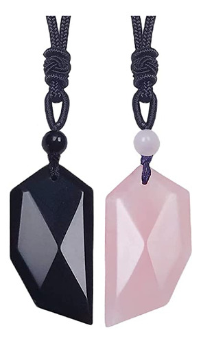 Eden's Call Reiki Crystal Faceted Stone Necklace For Couple