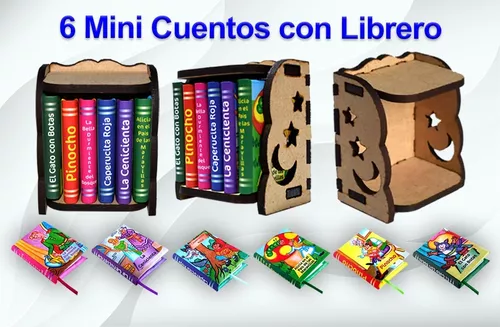 6 Mini Cuentos Clásicos Para Niños Con Librero