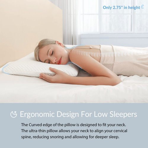 Am Aeromax Almohada De Espuma Viscoelástica Hiperdelgada Ta