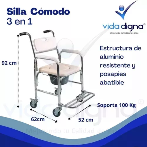 Silla Cómodo Aumento Ducha Baño Wc 3 En 1 Plegable Drive