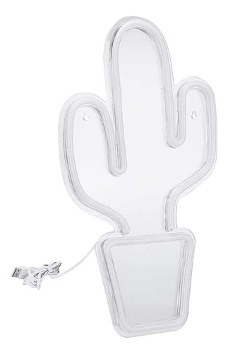 Señal De Neón De Cactus Luz De Neón Led Luz De Pared Usb