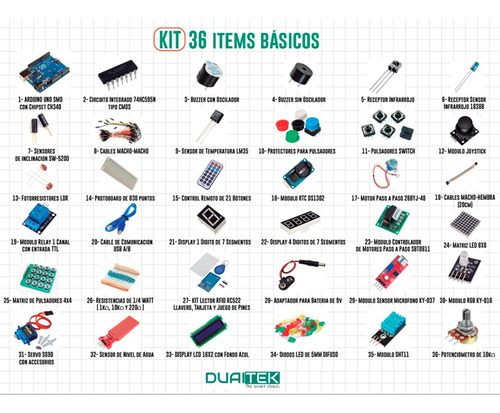 Kit Arduino Uno Compatible Starter Principiantes Educativo