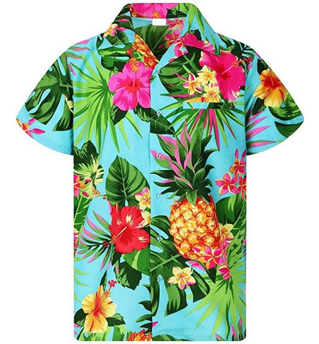 Camisa Hawaiana Cubana De Playa Para Mujer Y Hombre