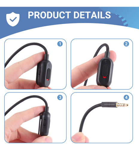Cable De Auriculares Para G433 G233 Gpro X Universal Game H-