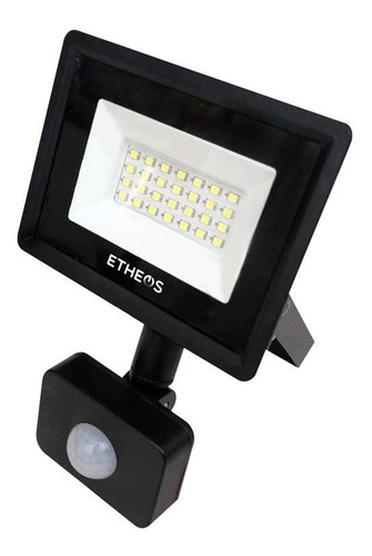 Imagen 1 de 6 de Reflector Lampara Led Con Sensor De Movimiento 20w Luz Fria
