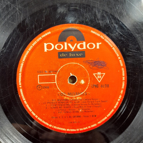 Vinil Lp Os Mutantes 1968 Mono, Chia Mas Não Pula
