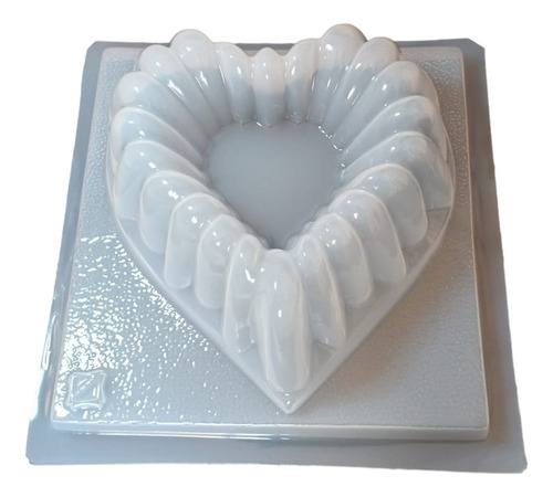 Molde Para Gelatina De Corazón Con Ondas Reutilizable