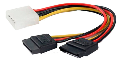 Cable De Poder Molex A Sata A Doble 4p/15p Para Discos Duros