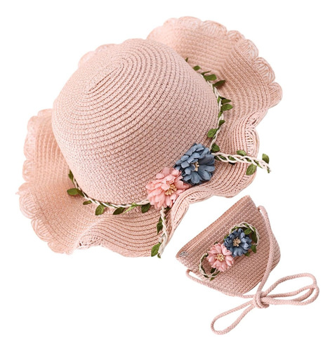 Moo Lote De 2 Sombrero De Sol Y Mochilas De Paja For Los