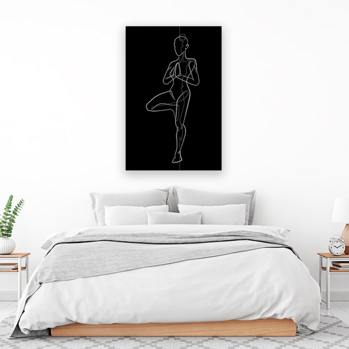 Cuadro Decorativo Canvas Minimalistas Mujer Meditando Fn