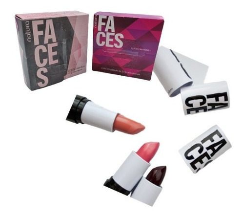 Kit Labiales Faces Cremoso Con Espejo 3 Tonos 