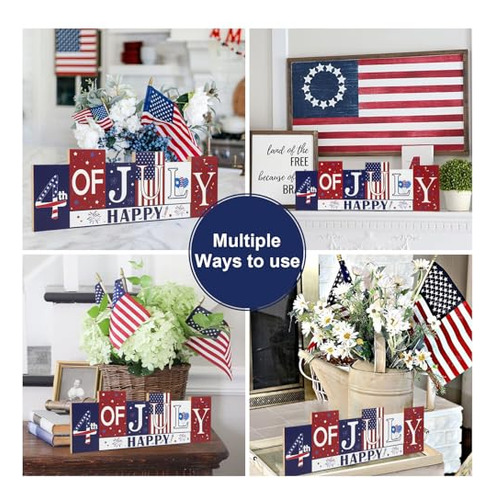 Decoraciones De Madera Para La Mesa Del 4 De Julio, Decoraci