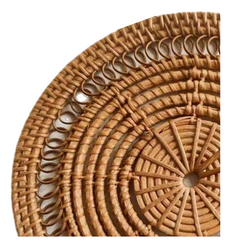 Cesta De Pared Tejida Hecha A Mano, Flor Redonda 30cm