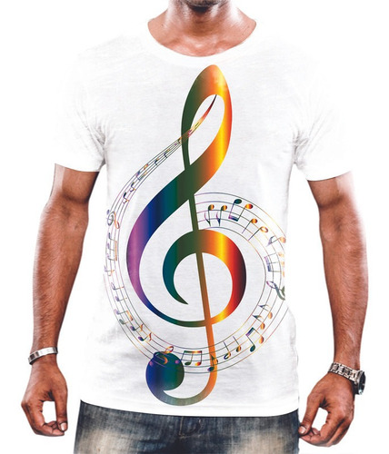 Camisa Camiseta Unissex Notas Musicais Clave Fá Sol Dó 8