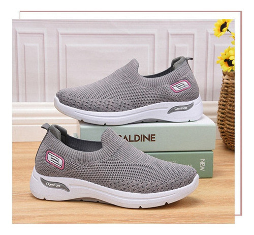Sapatos Tênis Feminino Sem Cadarço Calçado Ortopédico
